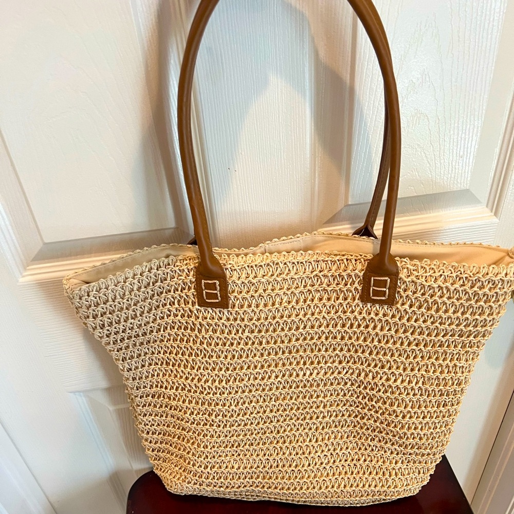 Straw Studio ~ Straw Beach Bag Tote